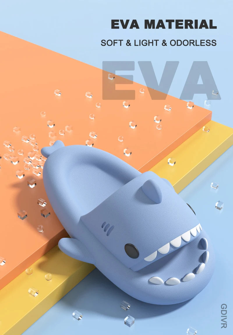 SharkSmile Cute EVA Slippers for Summer Beach Fun ATHLEXES
