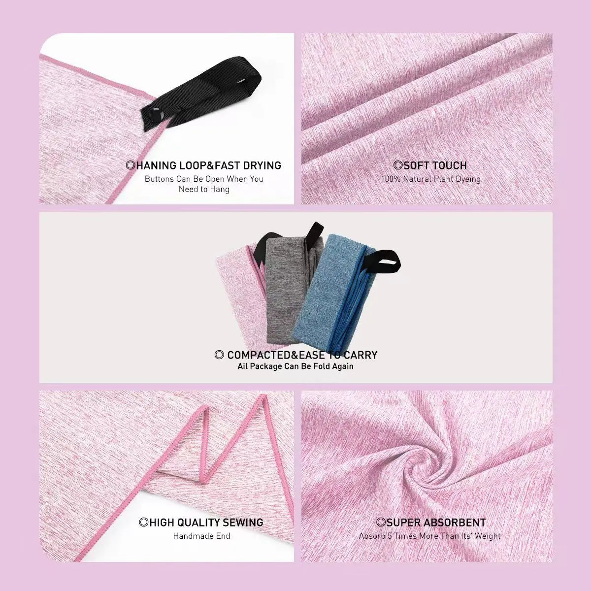 Silver Ion Microfiber Quick-Dry Gym Towel ATHLEXES