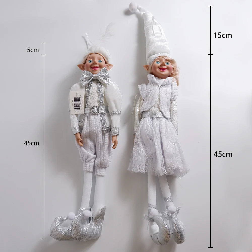 Elf Couple Plush Dolls: Festive Tree Ornaments ATHLEXES