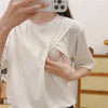 Luxe Maternity Solid Breastfeeding T-Shirt 9253 ATHLEXES