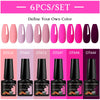 NailArt Pro 6pc UV Gel Polish Kit for Manicure ATHLEXES