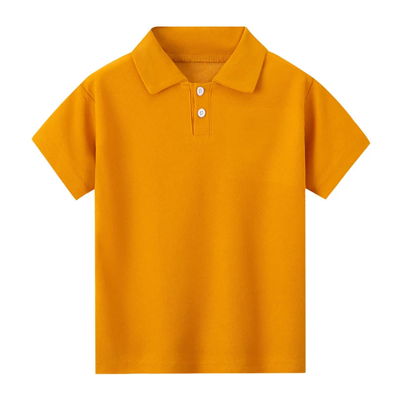 Stylish Kids' Solid Color Polo T-Shirt ATHLEXES