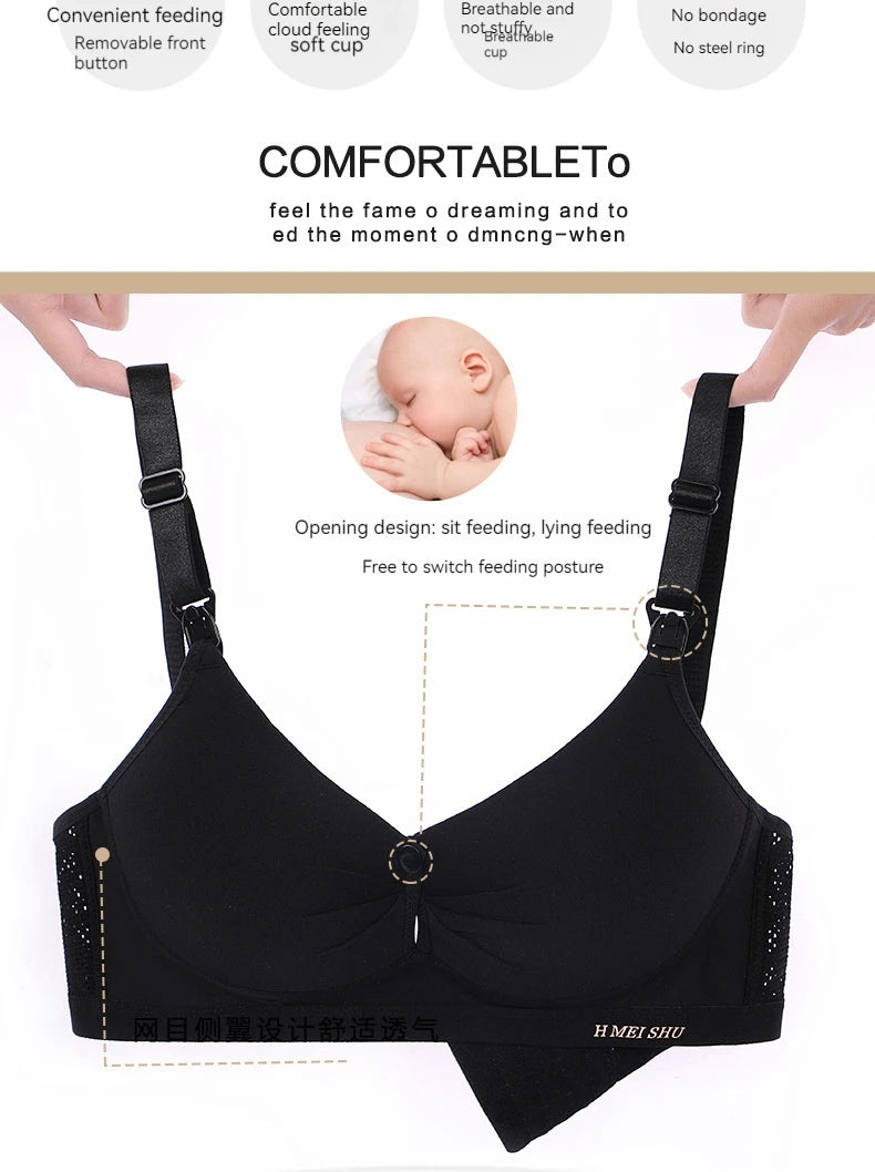 ComfortNest Seamless Nursing Bra for Moms ATHLEXES