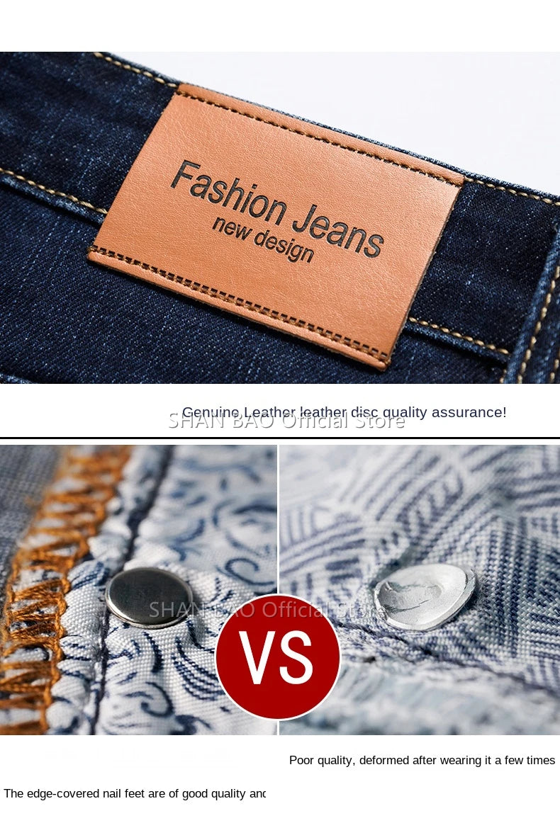 Shan Bao Classic Straight Stretch Denim Jeans ATHLEXES