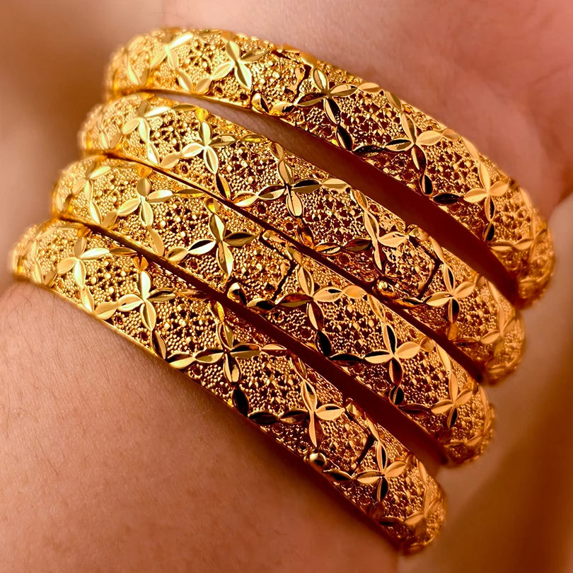 Dubai Turkish Gold Plated Bridal Bangles ATHLEXES
