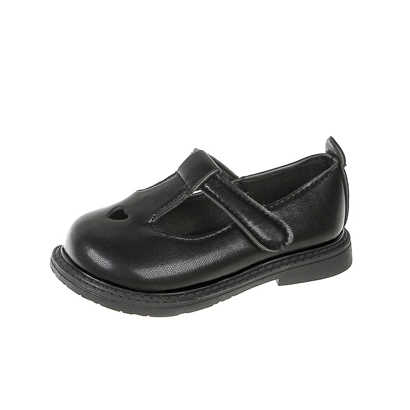 Charming Heart Princess Leather Flats for Kids ATHLEXES