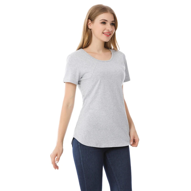 Maternity Comfort Tee for Nursing Moms ATHLEXES