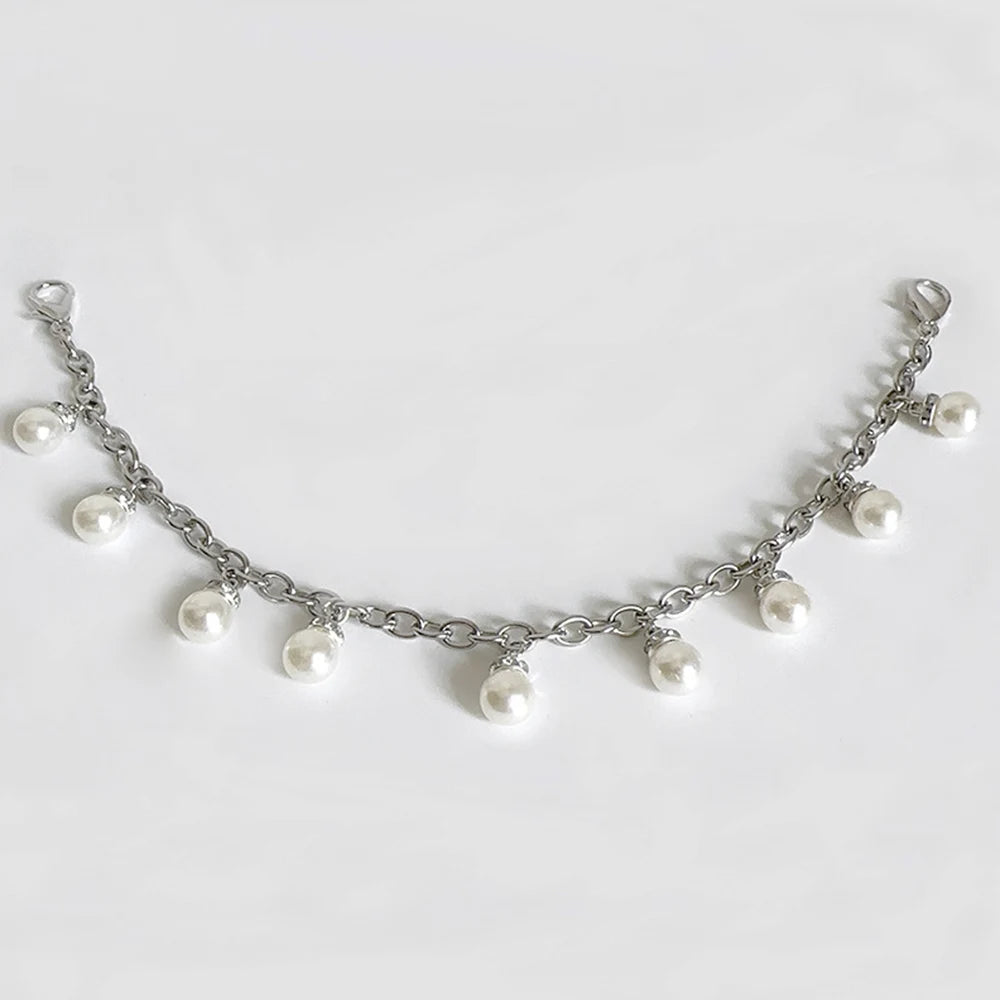 Pearl Charm Metal Shoe Buckle Chain Decorations ATHLEXES