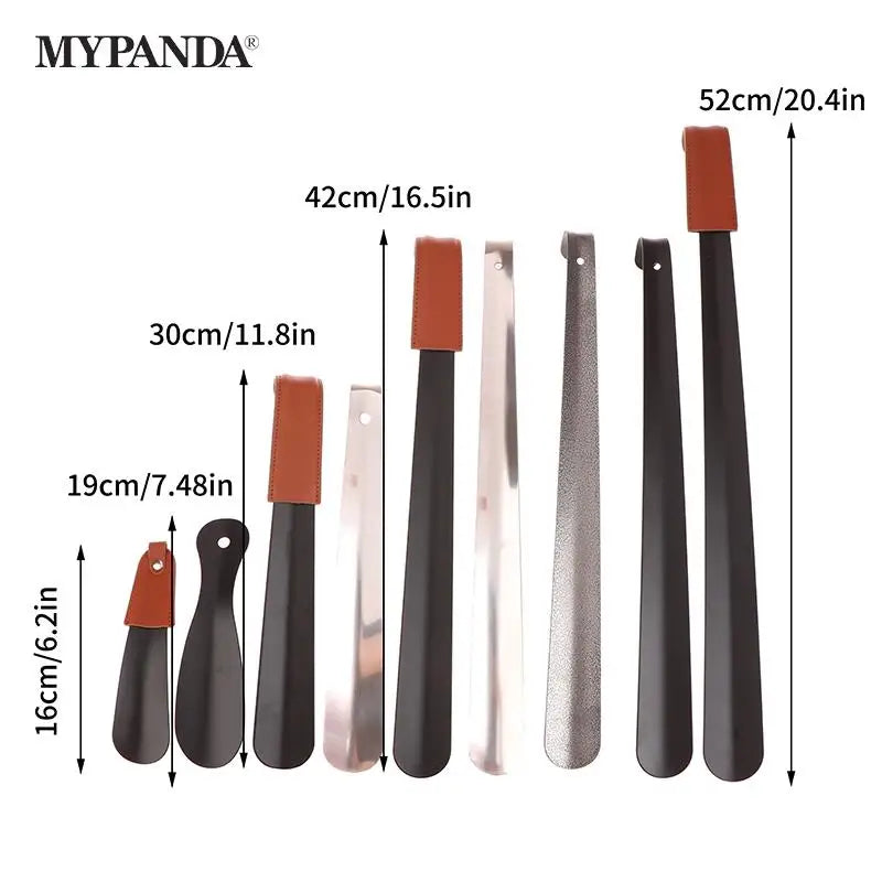 Elegant Stainless Steel Shoe Horn with Leather Cover ATHLEXES