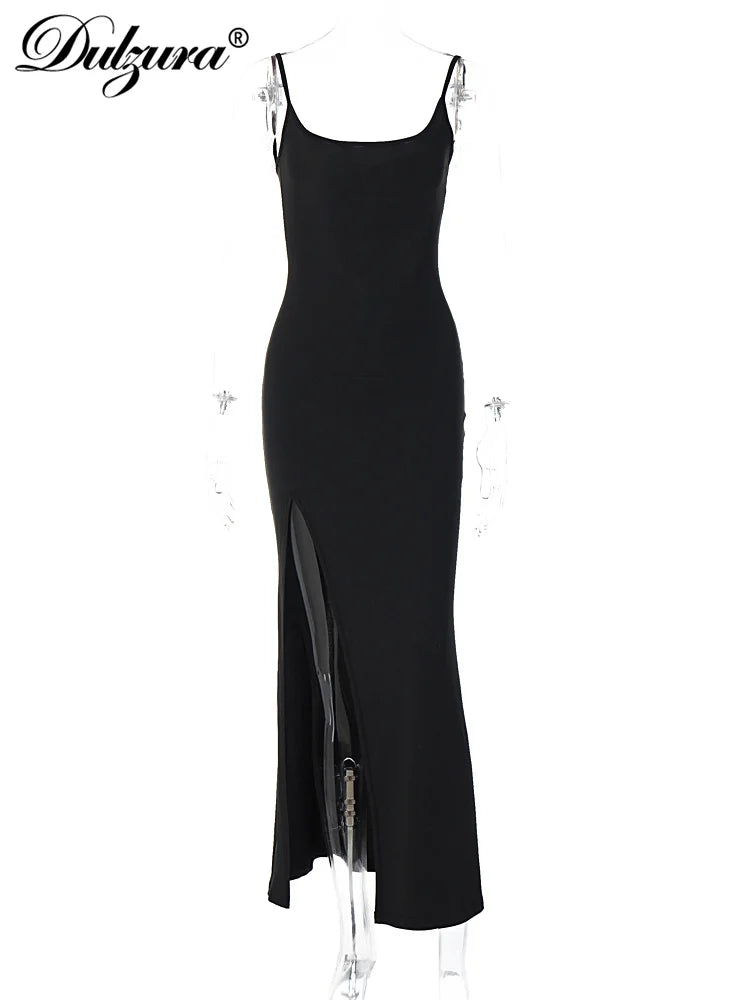Elegant Lace-Back Cami Maxi Dress ATHLEXES