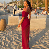 Chic Off-Shoulder Mesh Maxi Dress for Women ATHLEXES