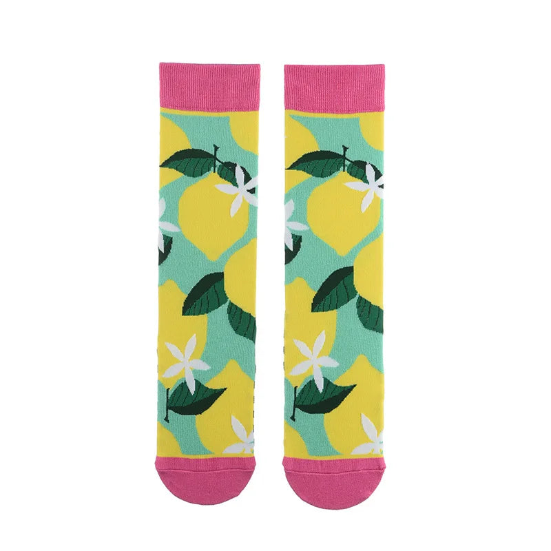 Colorful Cotton Women's Socks - Trendy Hedgehog & Sloth Designs ATHLEXES