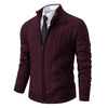 Velvet Warmth High Collar Cardigan for Men - Winter Knitwear ATHLEXES