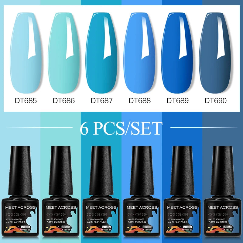 NailArt Pro 6pc UV Gel Polish Kit for Manicure ATHLEXES