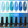 NailArt Pro 6pc UV Gel Polish Kit for Manicure ATHLEXES