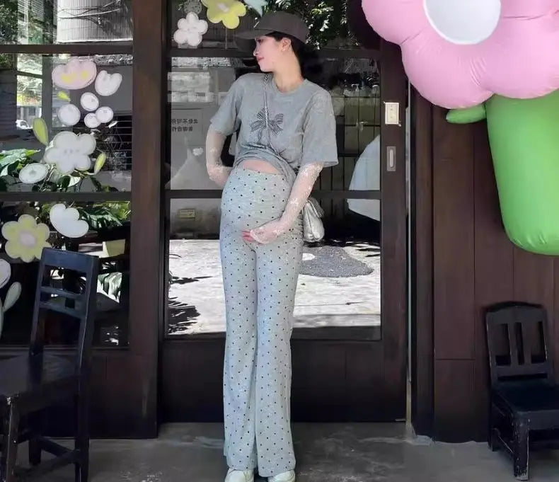 Chic Maternity Dots Slim Fit Trousers ATHLEXES