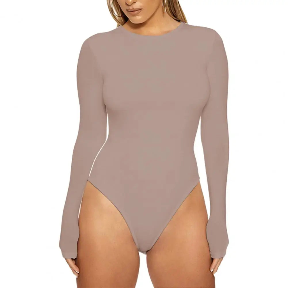 AllureFit Long Sleeve Bodycon Briefs Cut Bodysuit Tops ATHLEXES
