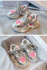 Chic Pink Leather Running Shoes for Young Girls ATHLEXES