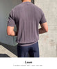 Korean Business Casual Summer Knit T-Shirt for Men ATHLEXES