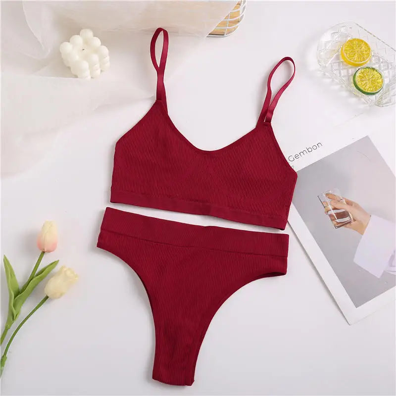Women Bra Set Panties Sexy Push Up Bralette Sports Lingerie S-XL ATHLEXES