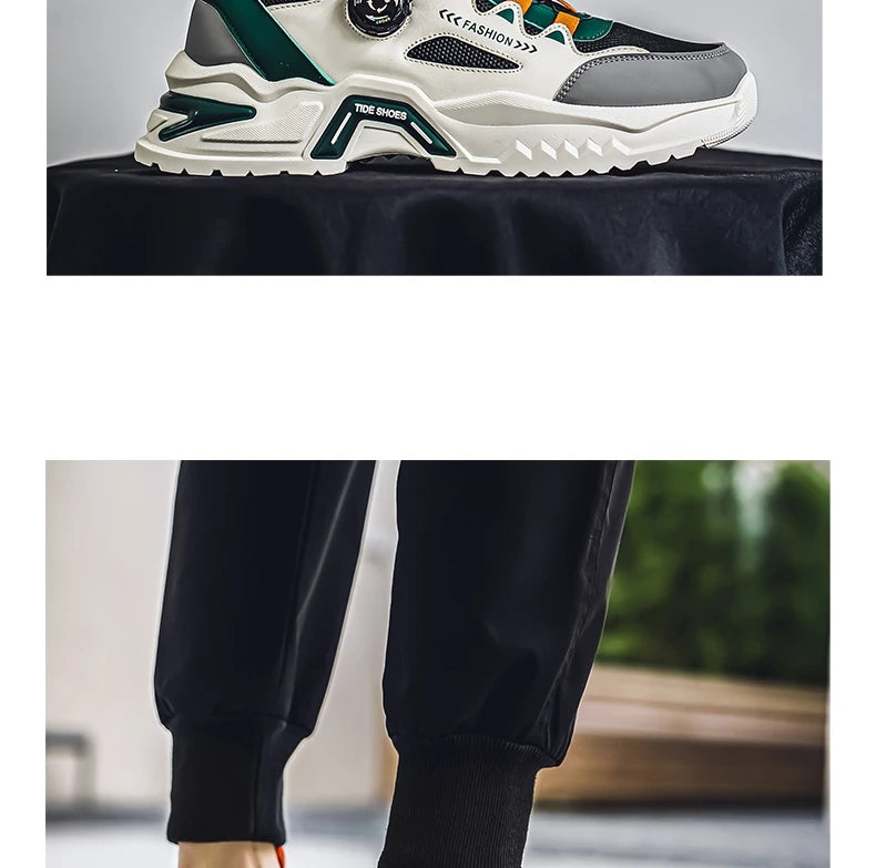 Korean Style Rotating Buckle Sports Sneakers ATHLEXES