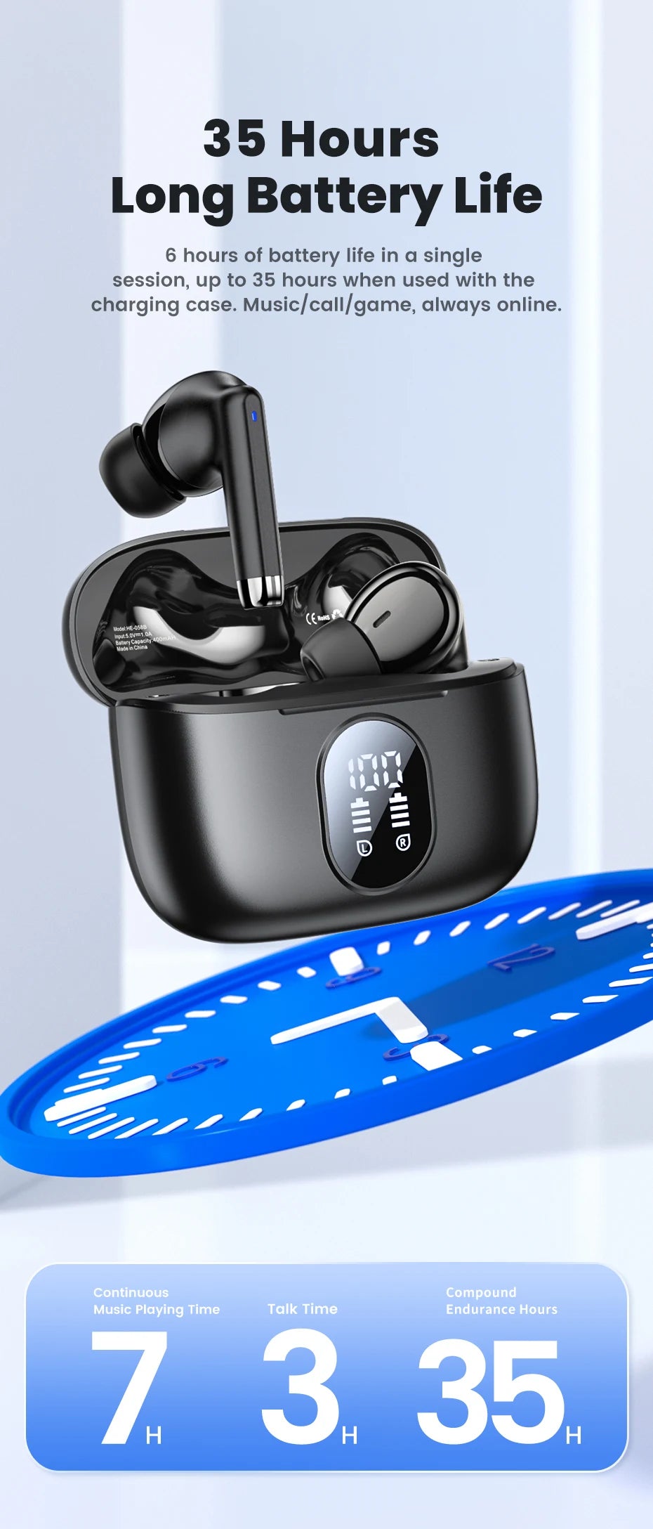 Toocki TWS Bluetooth 5.3 Waterproof Earbuds ATHLEXES