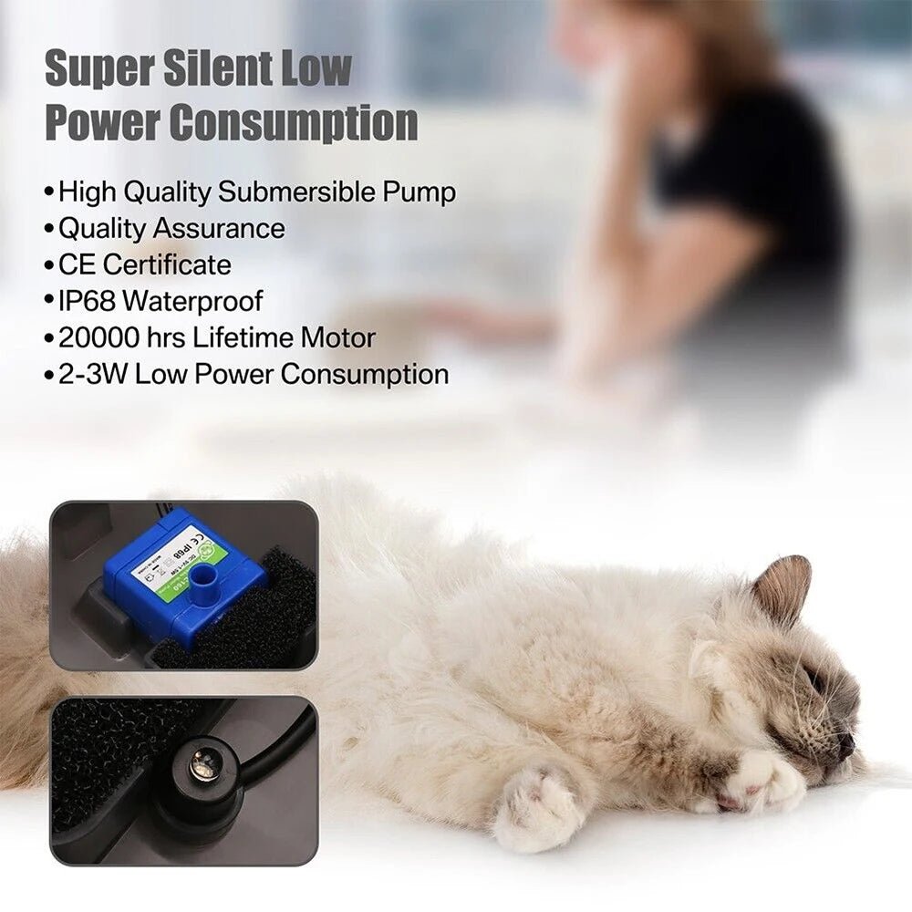 Mate 2L Pet Drinking Water Fountain, Cat Fountain For Cats And Small Dogs ATHLEXES