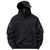 Men's Techwear Cyberpunk Zip Up Hoodie with High Neck Mask ATHLEXES