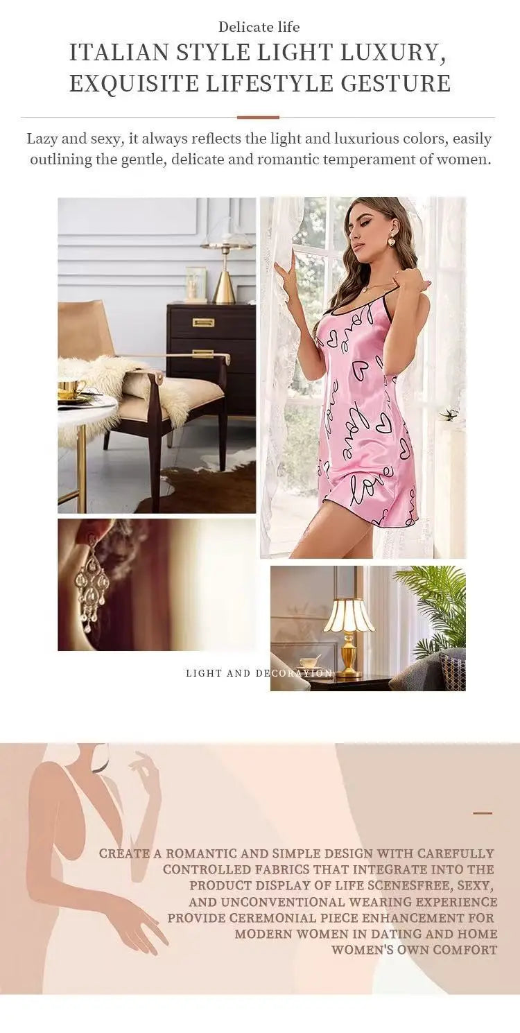 HeartPrint Casual Nightgown for Women ATHLEXES