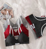 Women Cotton Bra Set Sexy Briefs Low Waist Panties Wire Free Bralette Lingerie Set ATHLEXES