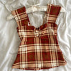 Cottage Y2K Aesthetic Bow Trim Milkmaid Crop Top ATHLEXES