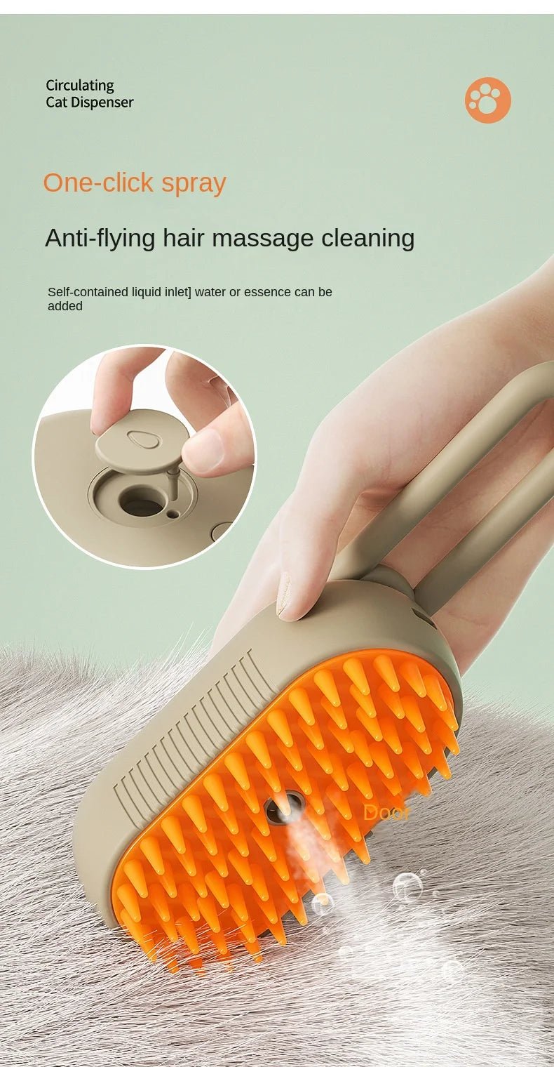 Cat Steam Brush Steamy Dog Brush 3 in 1 Electric Spray Cat Hair Brushes for Massage Pet Grooming Comb Hair Removal Combs ATHLEXES