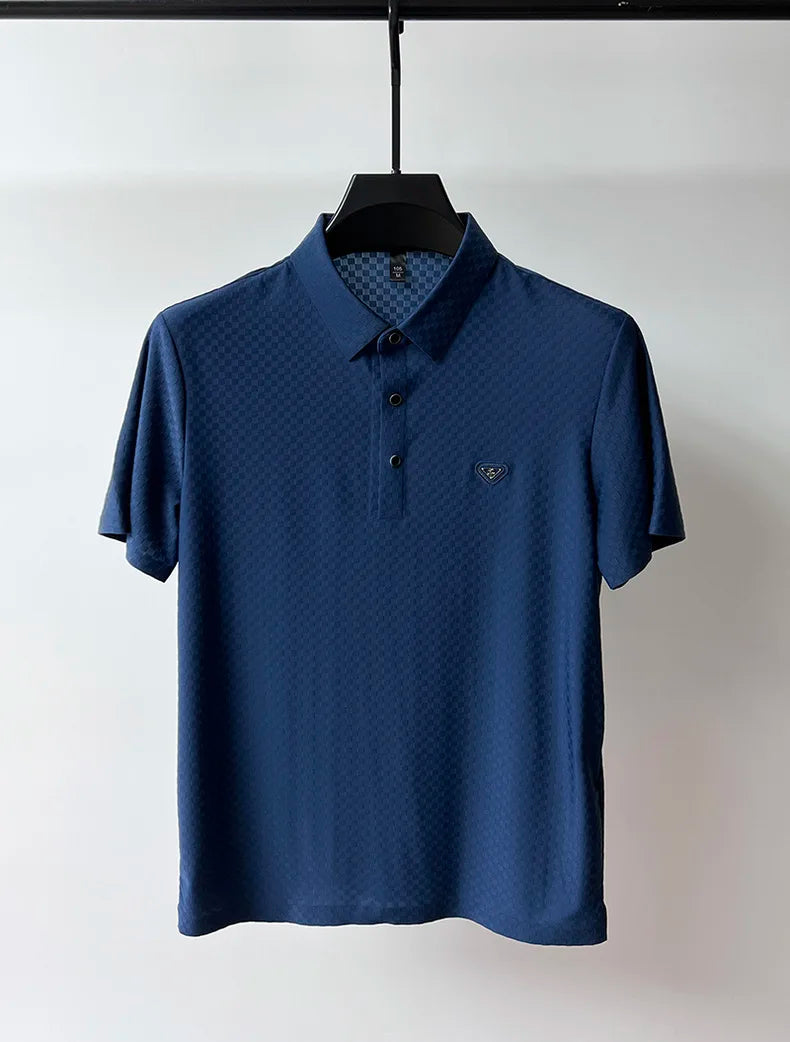 SilkCool Men's Polo: Luxury Summer Short Sleeve Shirt ATHLEXES