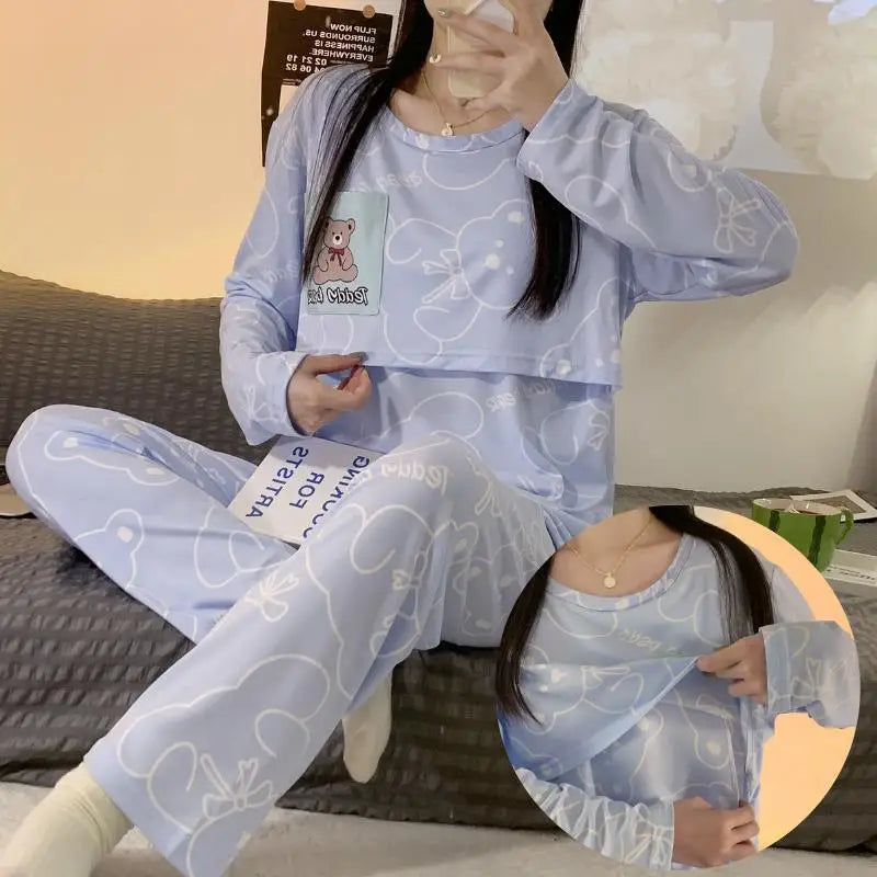 NurtureNest Maternity Pajama Set ATHLEXES
