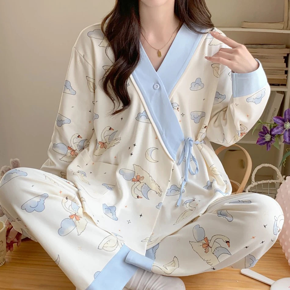 Elegant Maternity Nursing Pajama Set ATHLEXES