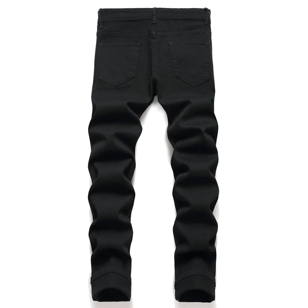 Urban Edge Black Ripped Skinny Biker Jeans ATHLEXES
