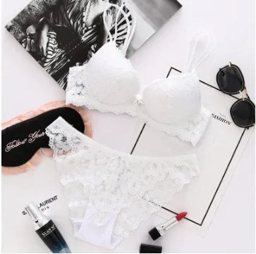 Women Lace Bras Set Low Waist Panties Underwire Top Big Size Bra ATHLEXES