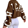 ChicStreet Trendy Oversized Letter Hoodie ATHLEXES