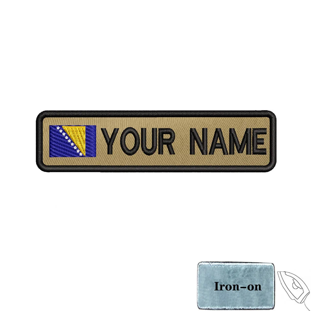 Custom 10cm Flag Patch Badge - Iron On or Hook Loop ATHLEXES