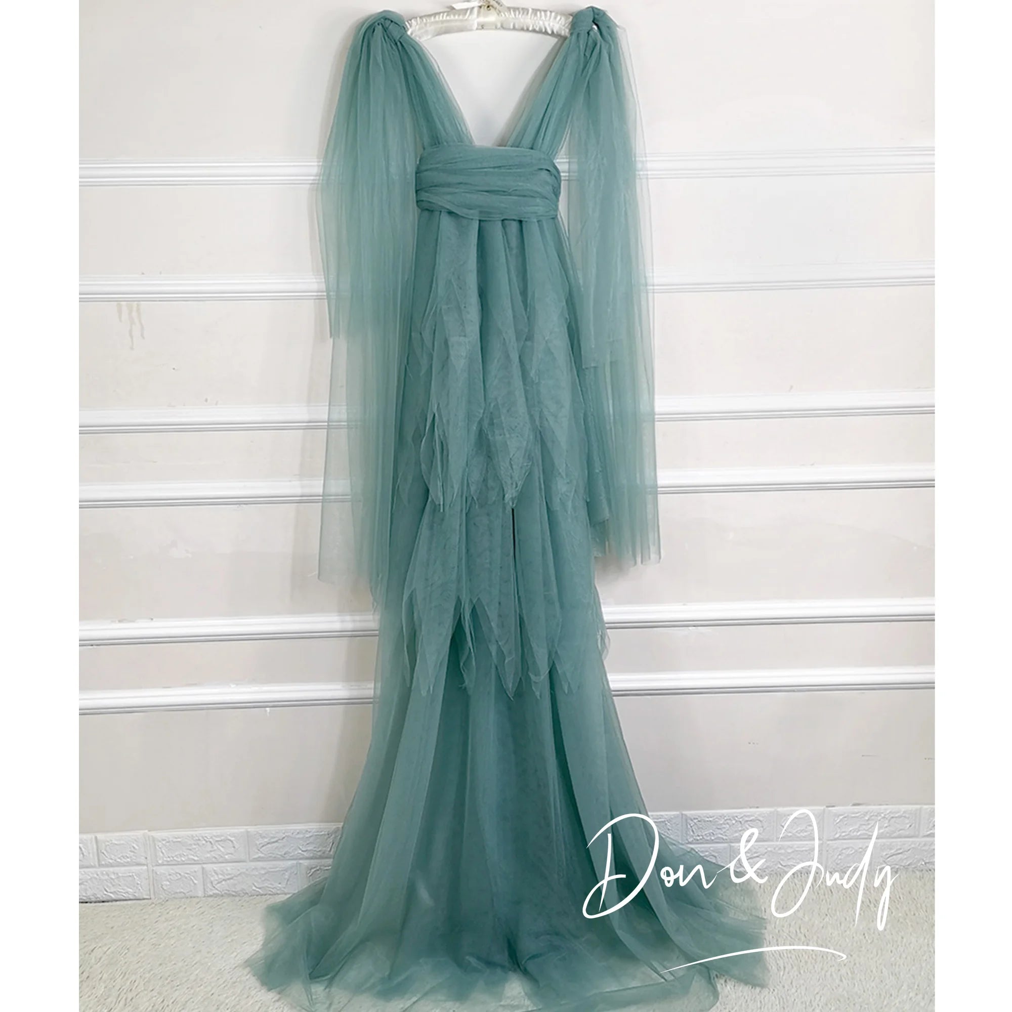 Boho Tulle Maternity Dress for Baby Showers ATHLEXES