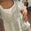 Maemukilabe Retro Kawaii Milkmaid Summer Crop Tee ATHLEXES