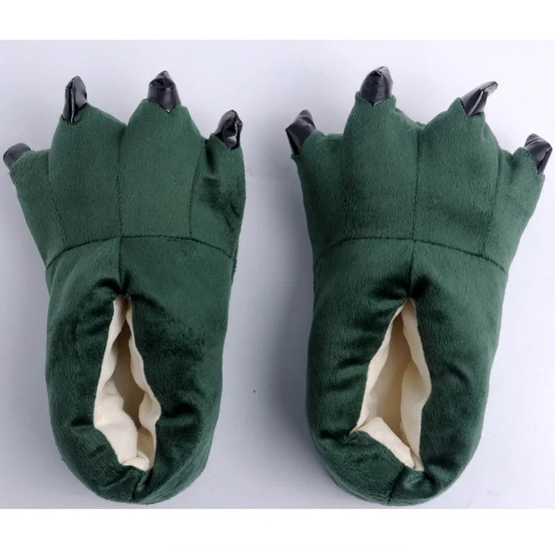 CozyPaws Plush Dinosaur Slippers for Home ATHLEXES
