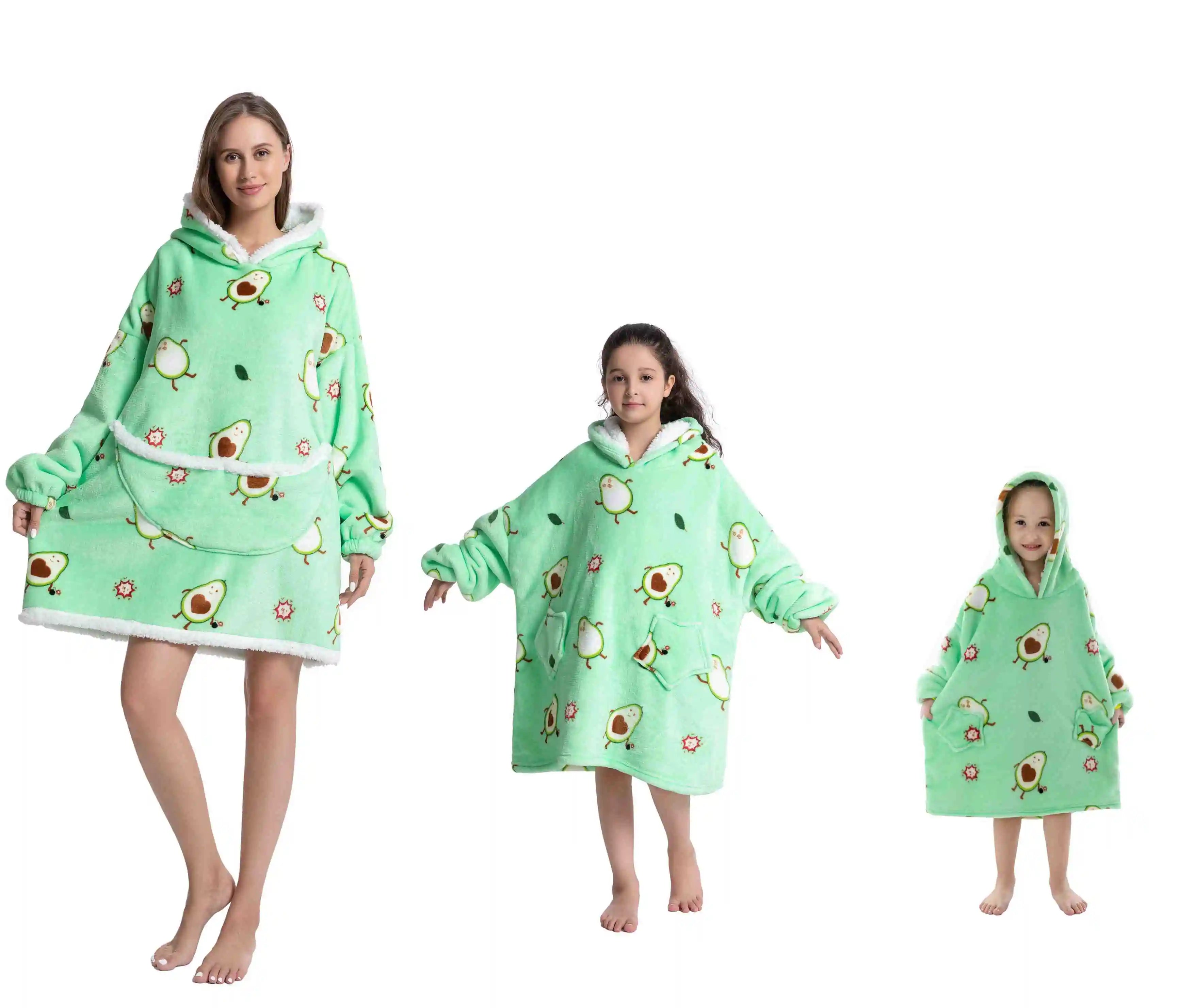 CozyNest Oversized Flannel Hoodie Blanket ATHLEXES