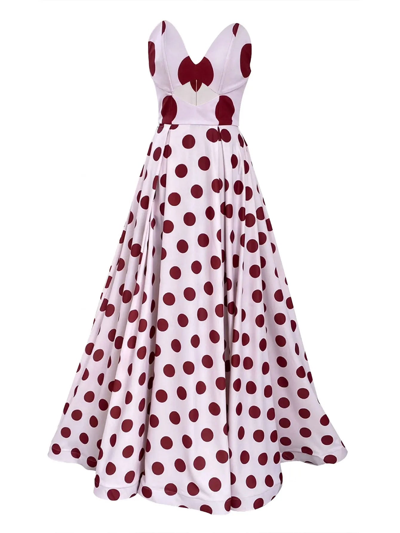 Chic Polka Dot Halter A Line Dress for Women ATHLEXES