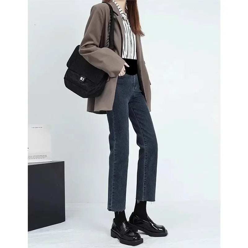 BumpStyle High Elasticity Maternity Fringe Jeans ATHLEXES
