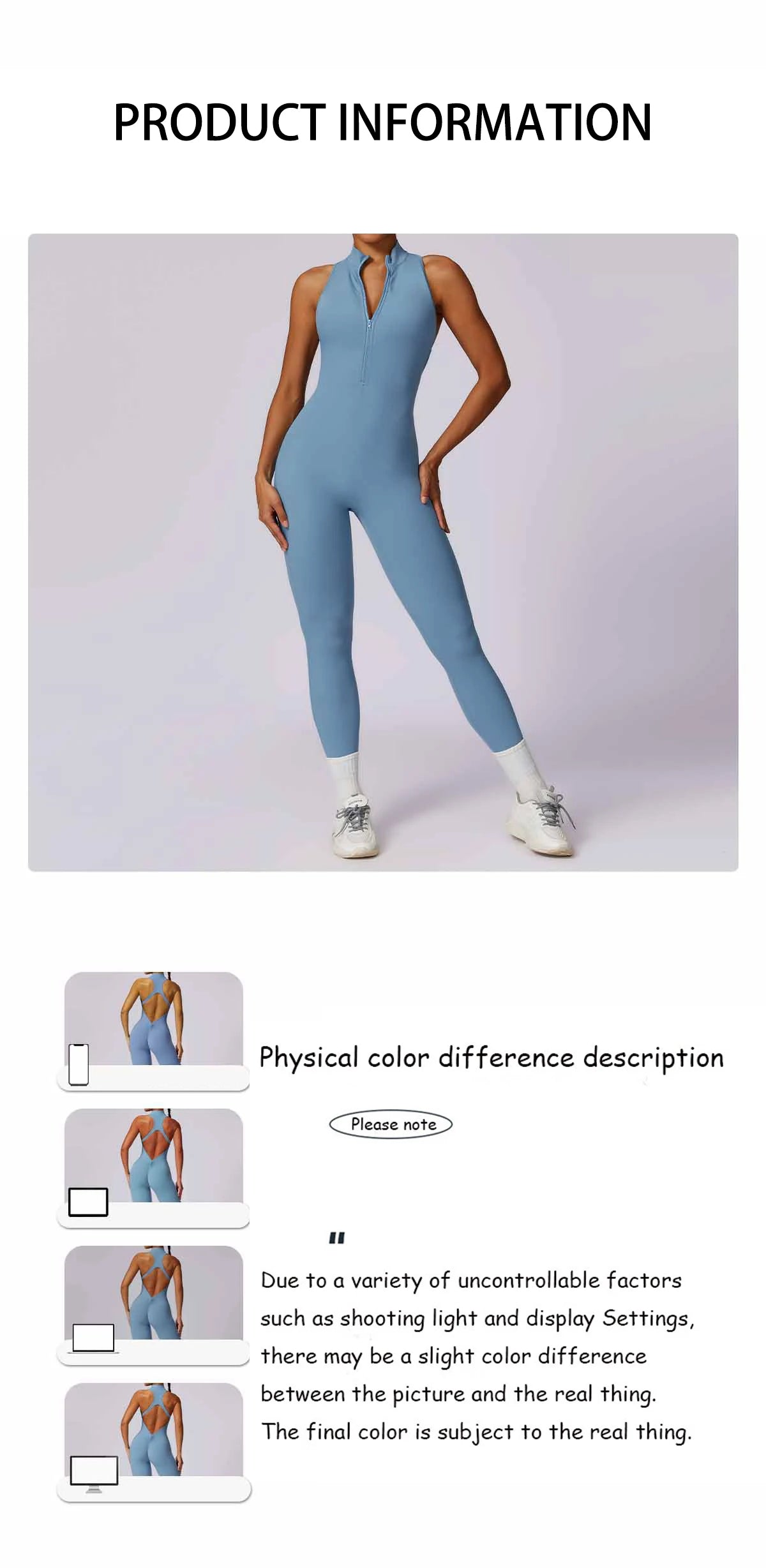 V-Back One-Piece Sports Jumpsuit ATHLEXES