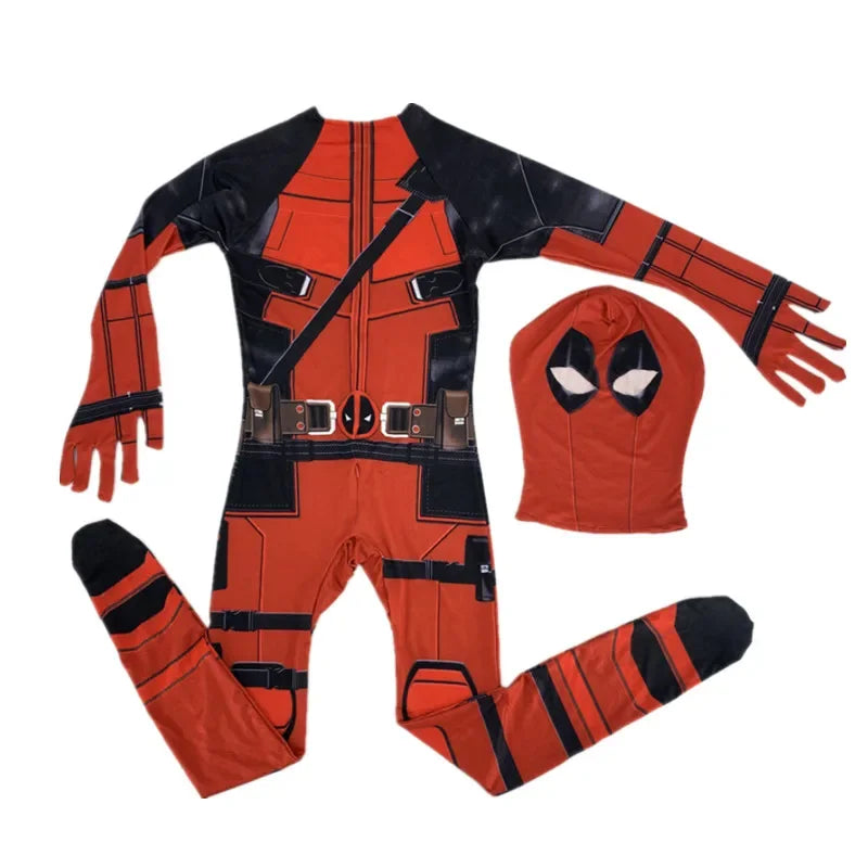 Epic Kids Deadpool Superhero Cosplay Jumpsuit ATHLEXES