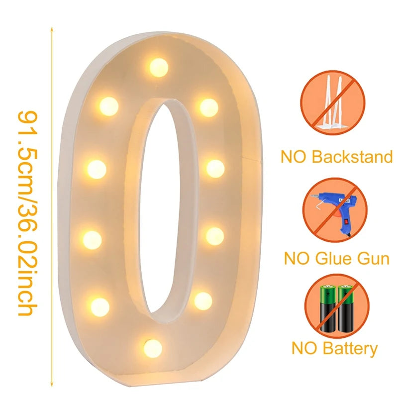 Giant LED Birthday Number Frame for Celebrations ATHLEXES
