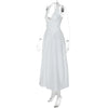 Chic White Backless Halter Dress for Summer Events ATHLEXES