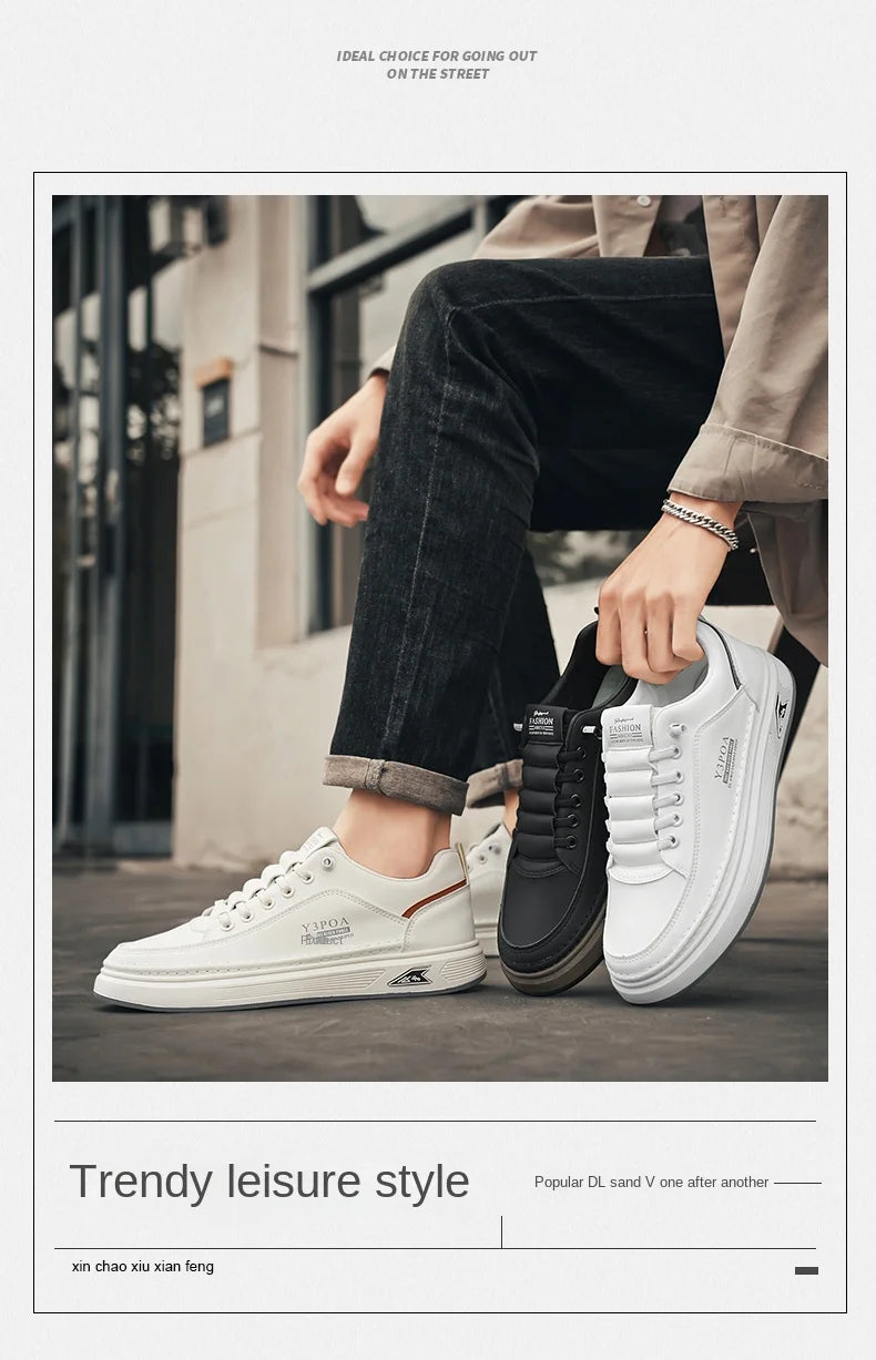 BreatheEasy Leather Casual Sneakers for Men ATHLEXES